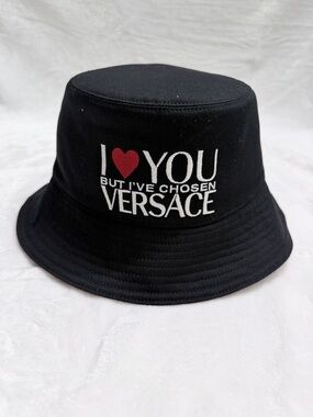 Versace unisex Black Designer Bucket Hat size 58
